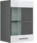 Vicco - K&uuml;chenglasschrank R-line, Wei&szlig; Hochglanz, 40 Cm