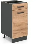 Vicco - K&uuml;chenunterschrank R-line, Goldkraft Eiche, 40 Cm Ohne Arbeitsplatte