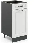 K&uuml;chenunterschrank R-line, Wei&szlig; Landhaus, 40 Cm Ohne Arbeitsplatte Vicco