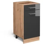 Vicco - K&uuml;chenunterschrank R-line, Anthrazit Hochglanz, 40 Cm Ohne Arbeitsplatte