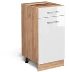 Vicco - K&uuml;chenunterschrank R-line, Wei&szlig; Hochglanz, 40 Cm Ohne Arbeitsplatte