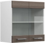 K&uuml;chenglasschrank R-line, Grau, 60 Cm Vicco