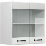 K&uuml;chenglasschrank R-line, Wei&szlig; Landhaus, 60 Cm Vicco