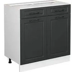 Vicco - K&uuml;chenunterschrank R-line, Anthrazit Landhaus, 80 Cm Ohne Arbeitsplatte