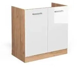 Sp&uuml;lenunterschrank R-line, Wei&szlig; Hochglanz, 80 Cm Ohne Arbeitsplatte, Vicco