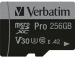 Verbatim Microsd-card Pro, U3, 4k, 256gb