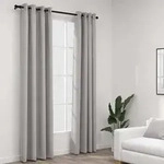 Verdunkelungsvorh&auml;nge &Ouml;sen Leinenoptik 2 Stk. Grau 140x225 Cm Vidaxl