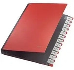 Leitz Pultordner 59240025 Din A4 A-z 24f&auml;cher Graupappe Rot