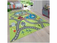 Paco Home - Kinder-Teppich Für Kinderzimmer, Spiel-Teppich Mit Straßen-Motiv, In