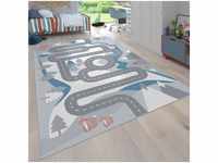 Kinderteppich Spielteppich Teppich Kinderzimmer Straßen Design Mit Tieren Creme
