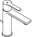 Lineare 1-loch-einhand-waschtischbatterie S-size, Hard Graphite Geb&uuml;rstet, 1...