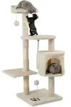 Lionto - Kratzbaum Kletterbaum Katzenkratzbaum H&ouml;he 112 Cm, Beige