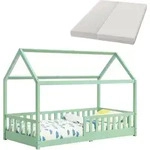 Kinderbett Marli 90 X 200 Cm Mit Matratze, Rausfallschutz, Lattenrost & Dach -