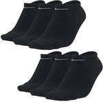 6 Paar Nike Sneaker Socken No Show F&uuml;&szlig;linge schwarz / wei&szlig; / Mehrfarbig