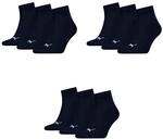 9 Paar Puma Unisex Quarter Socken Sneaker Gr. 35 - 49 f&uuml;r Damen Herren F&uuml;&szlig;linge