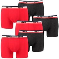 6er Pack Herren Levis SPRTSWR LOGO BOXER BRIEF Boxershorts Unterw&auml;sche Pants 