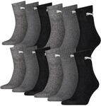 12 Paar Puma Socken Short Crew Sportsocken Tennis Socken Gr. 35 - 49 Unisex