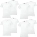 8er Pack Levis Solid Crew T-Shirt Men Herren Unterhemd Rundhals Stretch Cotton