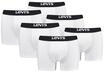 Levi's Solid Herren Boxershorts Unterw&auml;sche aus Bio-Baumwolle im 6er Pack