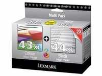 Lexmark 80D2966 43XL+44XL, Lexmark Druckkopf Nr. 43XL + Nr. 44XL schwarz 80D2966