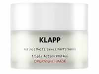 Klapp Resist Aging Retinol Triple Action Pro Age Overnight Mask Feuchtigkeitsmasken