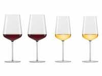 Zwiesel Glas Vervino Chardonnay und Bordeaux Weingläser 4er Set Gläser