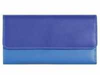 Mywalit Tri-fold Zip Wallet Geldbörse Leder 17 cm Portemonnaies Blau Damen