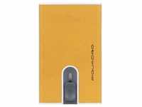 Piquadro Black Square Kreditkartenetui RFID Leder 6 cm Make-up Organizer yellow