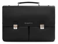 Bugatti Valencia Aktentasche XL Leder 3-Hauptfächer 43 cm Laptopfach Laptoptaschen