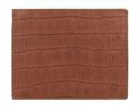 Esquire Croco Geldbörse RFID Schutz Leder 12 cm Portemonnaies Braun Herren