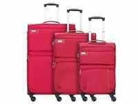 d & n Travel Line 6704 4-Rollen Kofferset 3tlg. Koffer & Trolleys Pink Herren