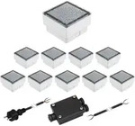 ledscom.de 10er-Set LED Pflasterstein CUS Bodenleuchte f&uuml;r au&szlig;en, kalt-wei&szlig;, 230V,