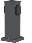 ledscom.de Garten Steckdosens&auml;ule POLLY f&uuml;r au&szlig;en, IP44, 2-fach, Edelstahl,