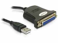 Delock 61330, DELOCK USB1.1 Kabel A -> D-Sub25 St/Bu 0.80m sw (61330)