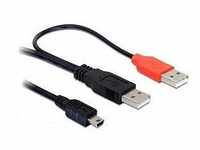 Delock 82447, DELOCK USB Y-Kabel 2x A -> Mini-B St/St 1.00m (82447)