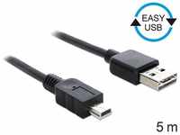 Delock 83365, DELOCK USB Kabel A -> Mini-B St/St 5.00m sw Easy USB (83365)