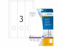 HERMA 4831, HERMA Inkjet Ordneretik. A4 weiß 61x297 mm Papier 75 St. (4831)