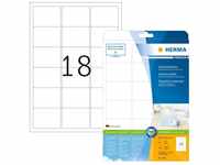 HERMA 4501, HERMA Adressetiketten Premium A4 weiß 63,5 x 46,6 mm 450St. (4501)
