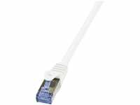 Logilink CQ3011S, LogiLink Patchkabel CAT6A S/FTP AWG26 PIMF 0,25m weiß (CQ3011S)