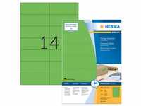 HERMA 4559, HERMA Etiketten A4 grün 105x42,3mm Papier matt 1400 St. (4559)