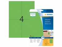 HERMA 4564, HERMA Etiketten A4 grün 105x148mm Papier matt ablösbar 80St. (4564)