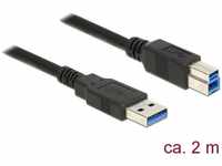 Delock 85068, DELOCK USB Kabel USB3.0 A -> B St/St 2.00m schwarz (85068)