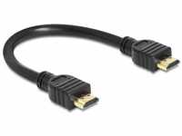 Delock 83352, DELOCK HDMI Kabel Ethernet A -> A St/St 0.25m 4K Gold (83352)