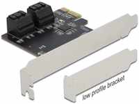 Delock 90010, DELOCK 4 Port SATA PCI Express x1 Karte Low Profile Formfakt (90010)