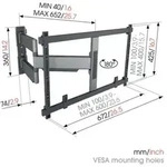 Vogel's Elite TVM5645 20&deg; neig- & 180&deg; schwenkb. TV-Wandhalter 40-77 (102-195 c..."
