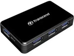 Transcend HUB3 - Hub - 4 x SuperSpeed USB 3.0 - Desktop