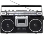 SILVA SCHNEIDER Ghettoblaster 4-Band-Radio Kassette AUX-In USB BT USB-Rec sw