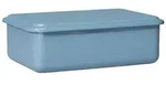 Riess Vorratsbeh&auml;lter mit Deckel medium hoch 23x15x7cm Heidelbeerblau Emaille