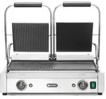 HENDI Kontaktgrill - Doppelversion, halb glatt, halb gerillt, 230V/3600W, 575x43...