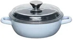 Riess Schmorpfanne mit Glasdeckel 20cm, hoch SKY BLUE